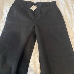 J.Crew wide leg chino pant. Black. Size 12. NWT.